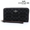 【GWセール開催中】コーチ 長財布 レディース COACH Wallet ラウンドファスナー ロング ジップ アラウンド ウォレット ブラック CP412 SV/BK 【送料無料♪】 ギフトラッピング無料