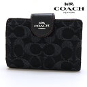 【お買い物マラソンセール開催中】コーチ 二つ折り財布 レディース COACH Wallet ミディアム コーナー ジップ ウォレット ブラック CP435 SV/BK 【送料無料♪】 ギフトラッピング無料