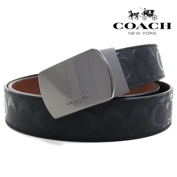 コーチ コーチ ベルト メンズ COACH Belt リバーシブル仕様 ブラック×ダークサドル CQ009 QBLVW 【送料無料♪】 ギフトラッピング無料