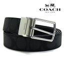 コーチ 【GWセール開催中】コーチ ベルト メンズ COACH Belt リバーシブル仕様 チャコール×ブラック CQ016 CQ/BK 【送料無料♪】 ギフトラッピング無料