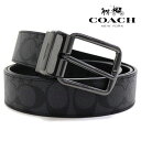 【お買い物マラソンセール開催中】コーチ ベルト メンズ COACH Belt リバーシブル仕様 チャコール×ブラック CQ022 CQ/BK 【送料無料♪】 ギフトラッピング無料