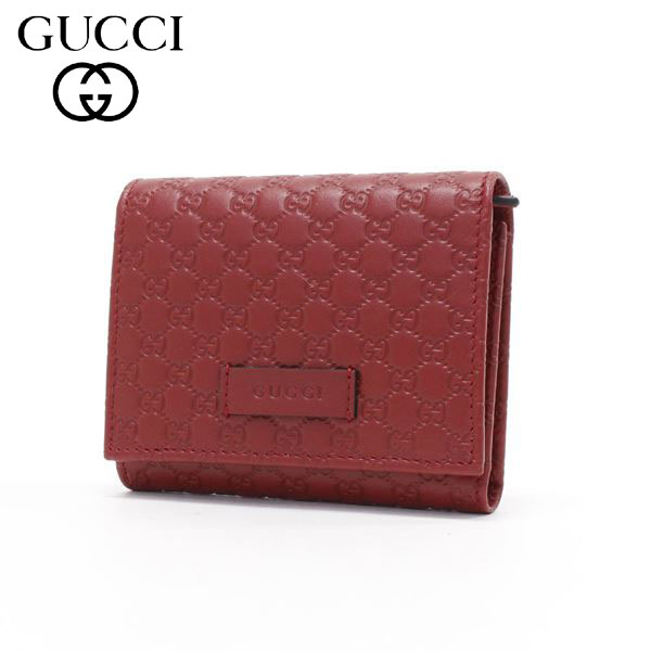 ギフトラッピング無料 グッチ 三つ折り財布 レディース GUCCI Wallet レッド 510317 BMJ1G 6420 【送料無料♪】 ギフト プレゼント 男性 女性 誕生日