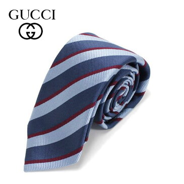 【スーパーSALEプライスダウン!】グッチ ネクタイ メンズ GUCCI ブルー レッド ストライプ 544621 4E979 4569【送料無料】 ギフト プレゼント 男性 女性 誕生日
