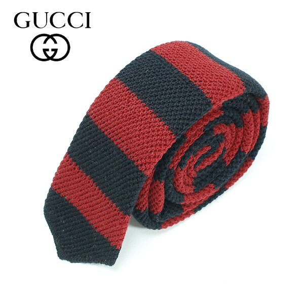 グッチ ネクタイ メンズ GUCCI タイ ブラック×レッド(ストライプ) 547146 4X206 1074 【当店全品送料無料♪】 ギフト プレゼント 男性 女性 誕生日 父の日 特集