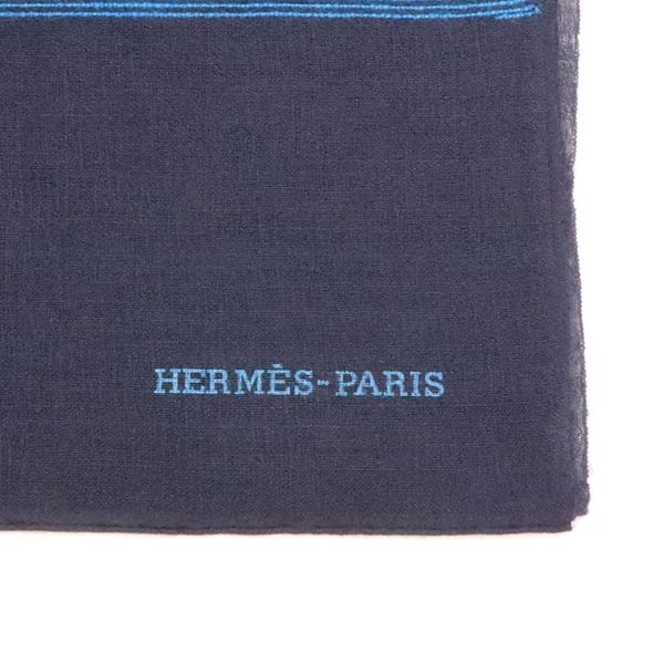 【スーパーSALE対象商品】エルメス ストール マフラー レディース HERMES Stall カシミヤ シルク ブルー系 269012S 05 【送料無料♪】