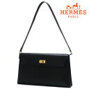 エルメス ショルダーバッグ レディース HERMES ケリー エラン ゴールド金具 ブラック KELLY ELAN 【送料無料】