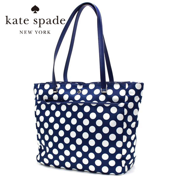 ケイトスペード トートバッグ レディース 【スプリングセール開催中】ケイトスペード トートバッグ レディース Kate Spade ラージ トート ジェイ シーサイド ドット ブルーマルチ WKR00310 460 【送料無料】