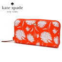 ケイトスペード 財布（レディース） ギフトラッピング無料 ケイトスペード 長財布 レディース Kate Spade Wallet ラージ コンチネンタル ウォレット ワイルド フラワー プリント レッド WLR00527 974 【送料無料♪】