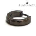 【超ポイントバック祭】 ライオンハート ピアス メンズ 正規品 LION HEART アクセサリー サージカルステンレス ブラック 片耳用 03EA0015BK 【送料無料♪】