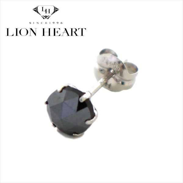 【お買い物マラソンセール開催中】ライオンハート ピアス メンズ レディース 正規品 片耳 LION HEART アクセサリー ブラックダイヤモンド 04E12PS/L 【送料無料♪】