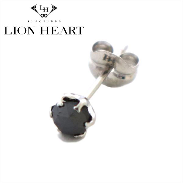 【お買い物マラソンセール開催中】ライオンハート ピアス メンズ レディース 正規品 片耳 LION HEART アクセサリー ブラックダイヤモンド 04E12PS/M 【送料無料♪】