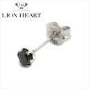 【月末セール開催中】ライオンハート ピアス メンズ レディース 正規品 片耳 LION HEART アクセサリー ブラックダイヤモンド 04E12PS/S 【送料無料♪】