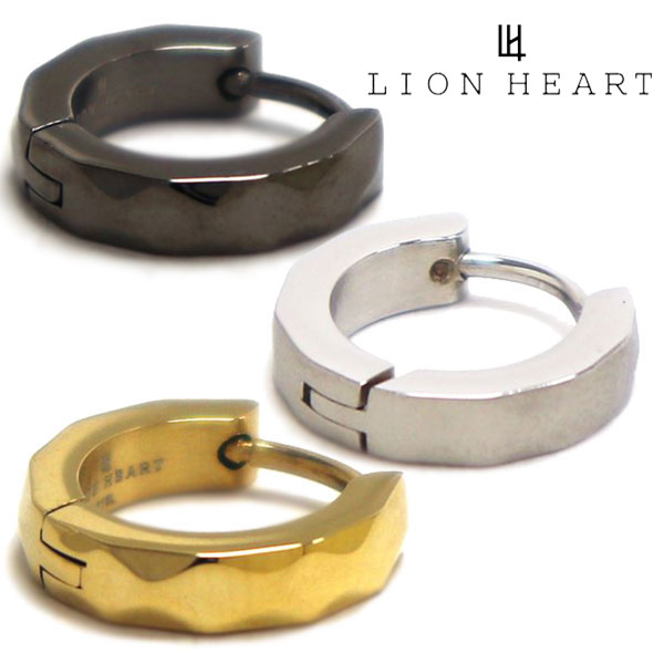 【お買い物マラソンセール開催中】ライオンハート ピアス メンズ 正規品 LION HEART アクセサリー サージカルステンレス ブラック・シルバー・ゴールド 片耳用 03EA0015 【送料無料♪】