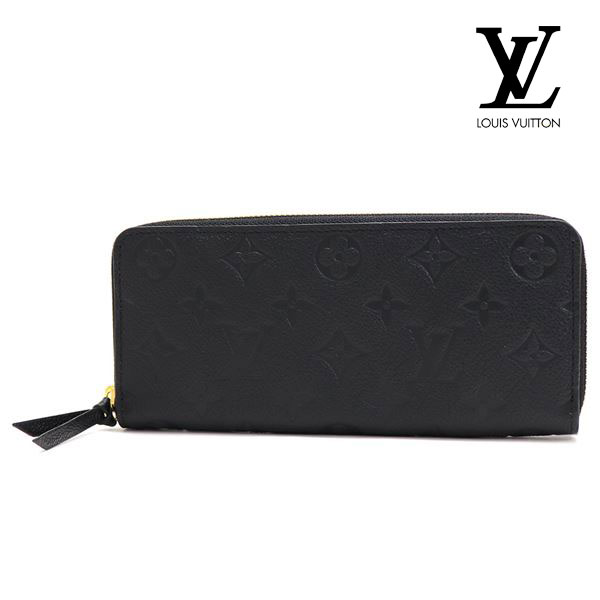 ルイヴィトン 長財布 レディース LOUIS VUITTON Wallet ラウンドファスナー ポルトフォイユ・クレマンス ブラック M60171 【送料無料♪】 ギフトラッピング無料