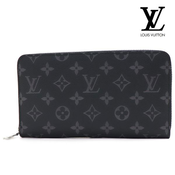 ルイヴィトン 長財布 メンズ LOUIS VUITTON Wallet ラウンドファスナー モノグラム・エクリプス キャンバス ジッピー・オーガナイザー NM ブラック M82081 【送料無料♪】 ギフトラッピング無料