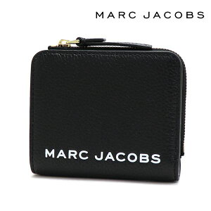 【GWセール開催中】ギフトラッピング無料 マークジェイコブス 二つ折り財布 レディース MARC JACOBS Wallet ザ ボールド レザー ミニ コンパクト ジップ ウォレット ニューブラック M0017140 008 【送料無料♪】