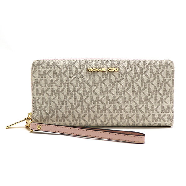 【月末セール開催中】マイケルコース 長財布 レディース MICHAEL KORS Wallet ラウンドファスナー トラベル コンチネンタル ラウンド ジップ ジェット セット トラベル シグネチャー パウダーブラッシュマルチ 35F8GTVT3B POWDER BLUSH MULTI