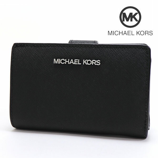 マイケルコース 二つ折り財布 レディース MICHAEL KORS Wallet ブラック 35R4STVF6L BLACK  ギフトラッピング無料