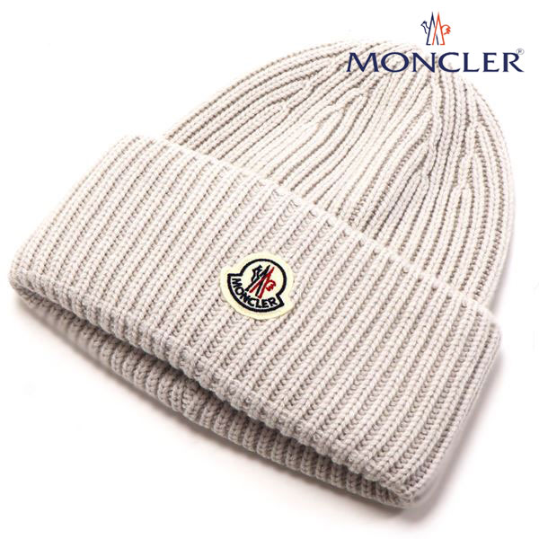【数量限り アウターセール!】 モンクレール ニットキャップ メンズ MONCLER アウター ニット帽 グレー 3B000 23 M1127 903 【送料無料♪】 冬物アイテム