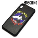 【数量限り クリアランスセール】 モスキーノ iPhone Xs MAX用 ケース メンズ レディース MOSCHINO アイフォンケース 携帯ケース BLACK ブラック A7973 8352 1555 【送料無料♪】