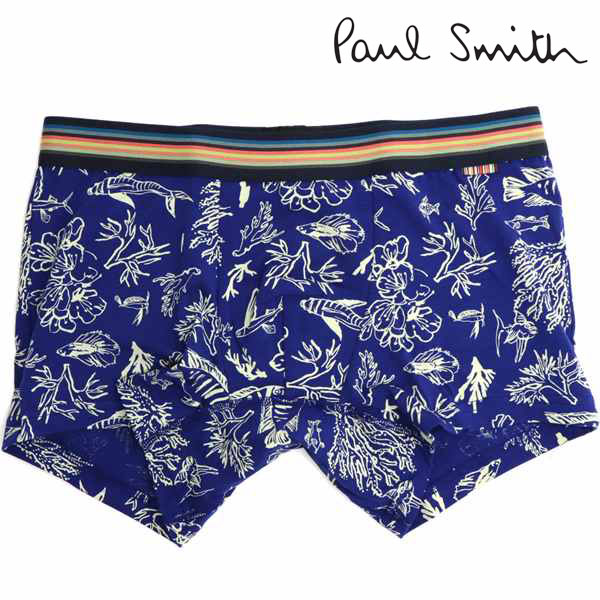 Rakuten - ポールスミス ボクサーパンツ メンズ PAUL SMITH アンダーウェア ローライズ ブルー 364445-052 【送料無料♪】
