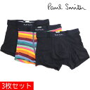 【連休セール!】 ポールスミス ボクサーパンツ 三枚セット メンズ PAUL SMITH アンダーウエア パンツ ブラック M1A 914C A3PCKD 送料無料♪
