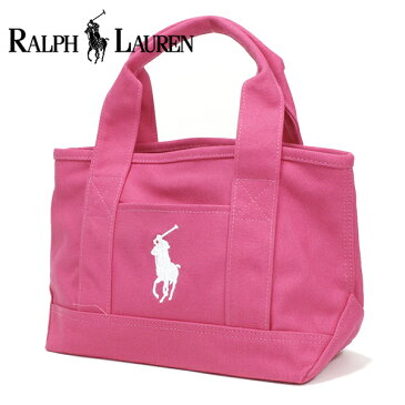 ポロ ラルフローレン ミニトートバッグ レディース メンズ スモールサイズ POLO RALPH LAUREN キャンバス フーシャ ホワイト 950347A FCH WHT FLORAL LINING 【送料無料】 Mother'sDay2020