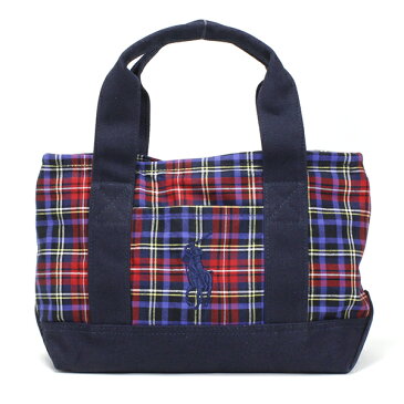 ポロ ラルフローレン ミニトートバッグ レディース メンズ スモールサイズ POLO RALPH LAUREN コットン レッド ネイビー 959085A RED PLAID NAVY 【送料無料】 Mother'sDay2020