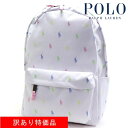 【訳あり品】 ポロ ラルフローレン リュック レディース メンズ Polo Ralph Lauren バックパック バッグ ホワイトマルチ 9AR048 W4H 【送料無料】