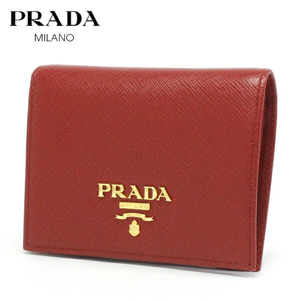 プラダ 二つ折り財布 レディース ギフトラッピング無料 プラダ 二つ折り財布 レディース PRADA Wallet FUOCO レッド 1MV204 QWA F068Z 【送料無料♪】