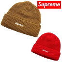 シュプリーム 帽子 メンズ シュプリーム ニット帽 メンズ レディース Supreme Knit Hat ニットキャップ 帽子 Loose Gauge Beanie レッド ベージュ系 FW16BN4 【送料無料♪】 ギフトラッピング無料