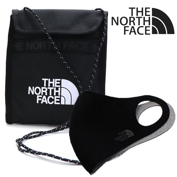 楽天MKcollection【プレセール開催中】セットでお得 ザ ノースフェイス ショルダーポーチ マスク セット メンズ THE NORTH FACE Pouch ミニバッグ ブラック NN2PM73A BLK 【送料無料♪】