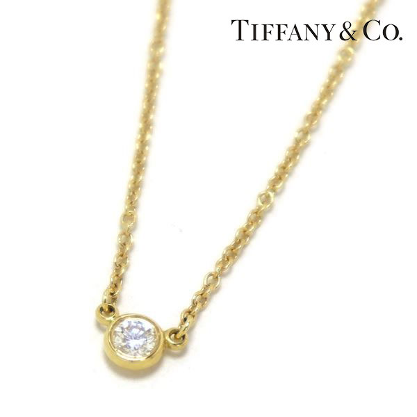 ティファニー ネックレス レディース TIFFANY アクセサリー ジュエリー バイヤザード　シングルダイヤモンド　ペンダント 18K イエローゴールド、ダイヤモンド 10769248 【送料無料♪】