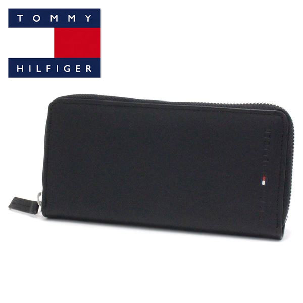 トミーヒルフィガー 財布（メンズ） ギフトラッピング無料 トミーヒルフィガー 長財布 メンズ TOMMY HILFIGER Wallet ブラック 31TL13X015 001 【送料無料♪】