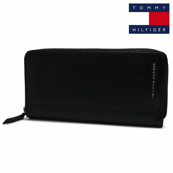 トミー ヒルフィガー 財布（メンズ） トミーヒルフィガー 長財布 メンズ TOMMY HILFIGER Wallet ラウンドファスナー ブラック 31TL13X025 001 【送料無料♪】 ギフトラッピング無料