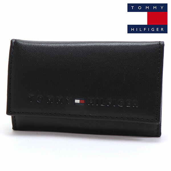 トミーヒルフィガー キーケース（レディース） 【プレセール開催中】トミーヒルフィガー キーケース メンズ TOMMY HILFIGER key case キーリング ブラック 31TL17X005 001 【送料無料♪】 ギフトラッピング無料