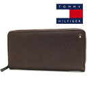 【GWセール開催中】ギフトラッピング無料 トミーヒルフィガー 長財布 メンズ 小銭入れ付き TOMMY HILFIGER Wallet ラウンドファスナ－ ブラウン 31TL190011 200 【送料無料♪】