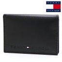 トミーヒルフィガー 名刺入れ（メンズ） トミーヒルフィガー カードケース メンズ TOMMY HILFIGER card case 名刺入れ ブラック 31TL20X014 001 【送料無料♪】 ギフトラッピング無料