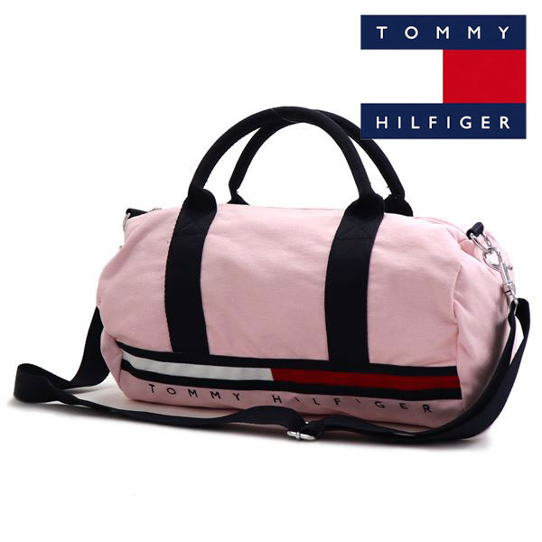 【お買い物マラソンセール開催中】トミーヒルフィガー ショルダーバッグ レディース メンズ TOMMY HILFIGER 2way ボストンバッグ 旅行バッグ 旅行 ピンク 6950006 673 【送料無料】