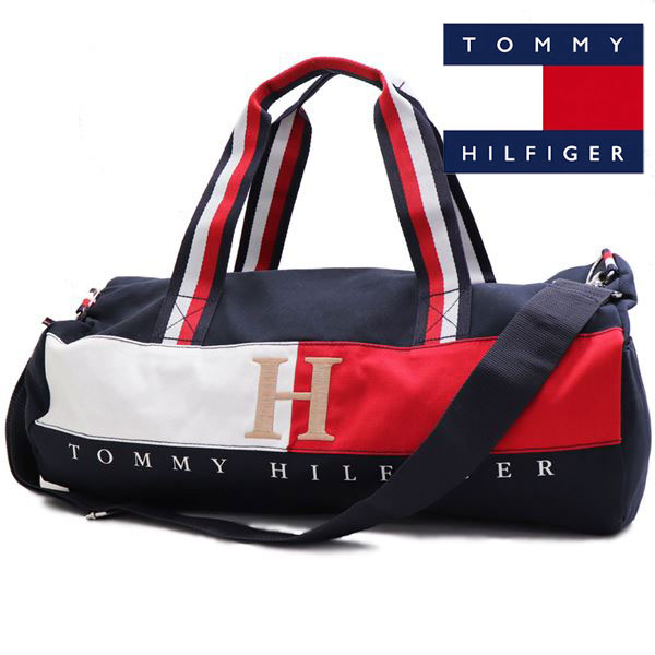 【スーパーSALE開催中】トミーヒルフィガー ショルダーバッグ レディース メンズ TOMMY HILFIGER 2way ボストンバッグ 旅行バッグ ネイビー 69J1651 410 【送料無料】