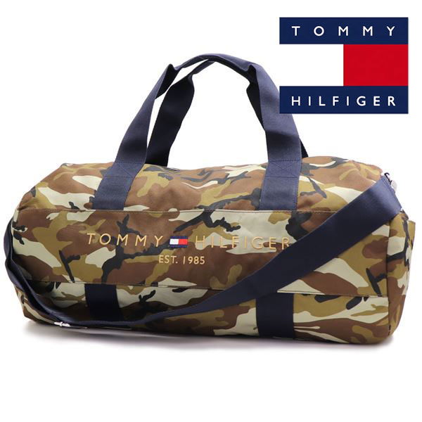 【お買い物マラソンセール開催中】トミーヒルフィガー ショルダーバッグ レディース メンズ TOMMY HILFIGER 2way ハンドバッグ ボストンバッグ 旅行バッグ 大容量 カモフラージュ 69J8339 280 【送料無料】