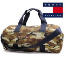 【GWセール開催中】トミーヒルフィガー ショルダーバッグ レディース メンズ TOMMY HILFIGER 2way ハンドバッグ ボストンバッグ 旅行バッグ 大容量 カモフラージュ 69J8339 280 【送料無料】