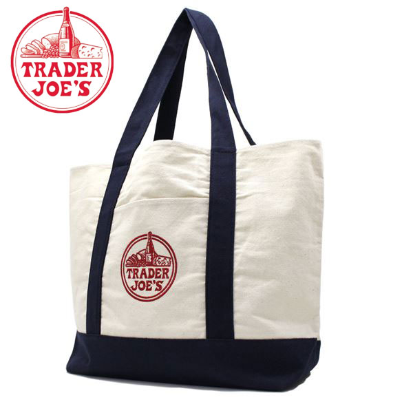 トレーダージョーズ トートバッグ メンズ レディース TRADER JOE'S エコバッグ オフホワイト アイボリー ネイビー ショッピングバッグ トレジョ キャンバス 海外セレブ 定番 ギフト プレゼント 男性 女性 誕生日