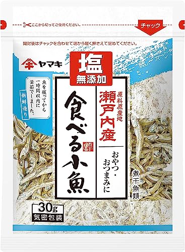 ヤマキ 瀬戸内産 食べる小魚 塩無添加 30g ×3袋