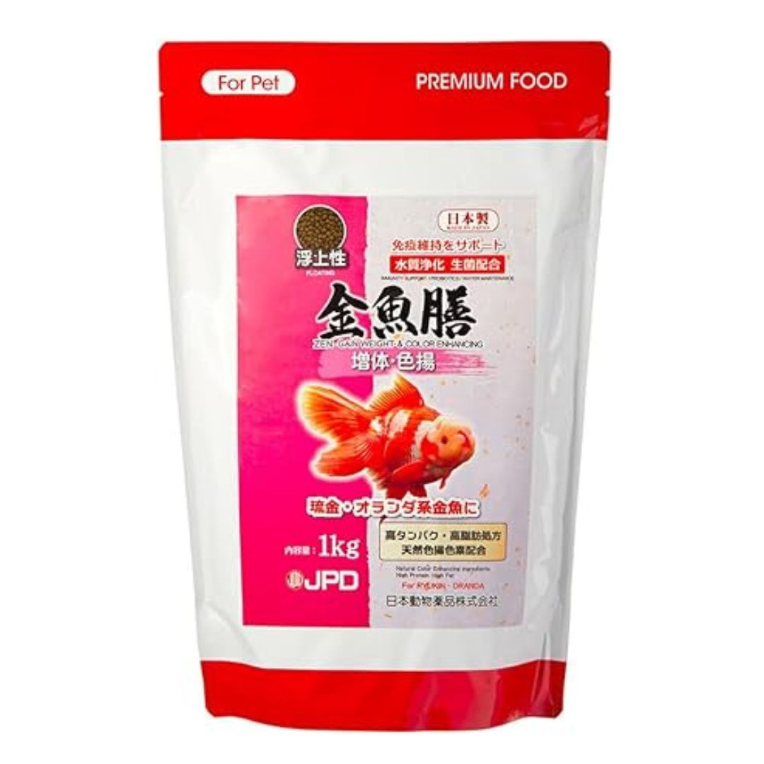 【レビュー特典付き】 ニチドウ 金魚膳 増体 色揚げ 浮上性 1kg