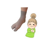 【外反母趾対策くつ下】パールスターやわらかい押圧パッドが母趾外転筋を刺激する事で足の親指が自然に開きます。