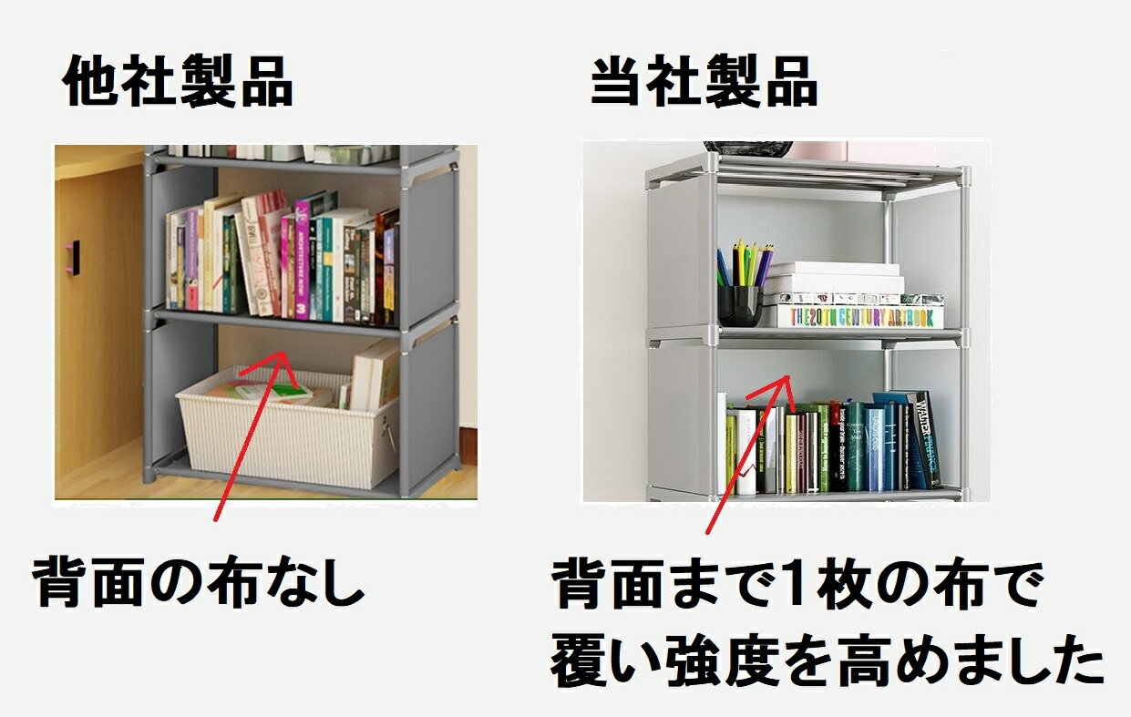 収納棚 4段 整理棚 本棚 簡易組み立て式 収納ラック カラーボックス オープンラッ...