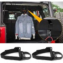 Z T Y C L I コートフック ジープ ラングラー(Jeep Wrangler) JK JL 2007-2023 シートフック ヘッドレストフック カスタム ロールバー ハンガー ルーフ 便利 多機能 2個セット (ブラック)