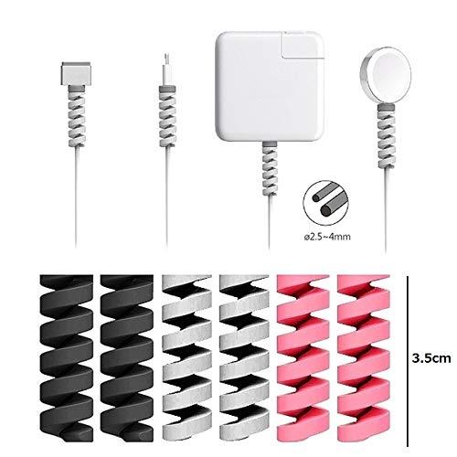 r_planning シリコン ケーブル プロテクター 3色 6個 セット 2.5mm～4mm対応