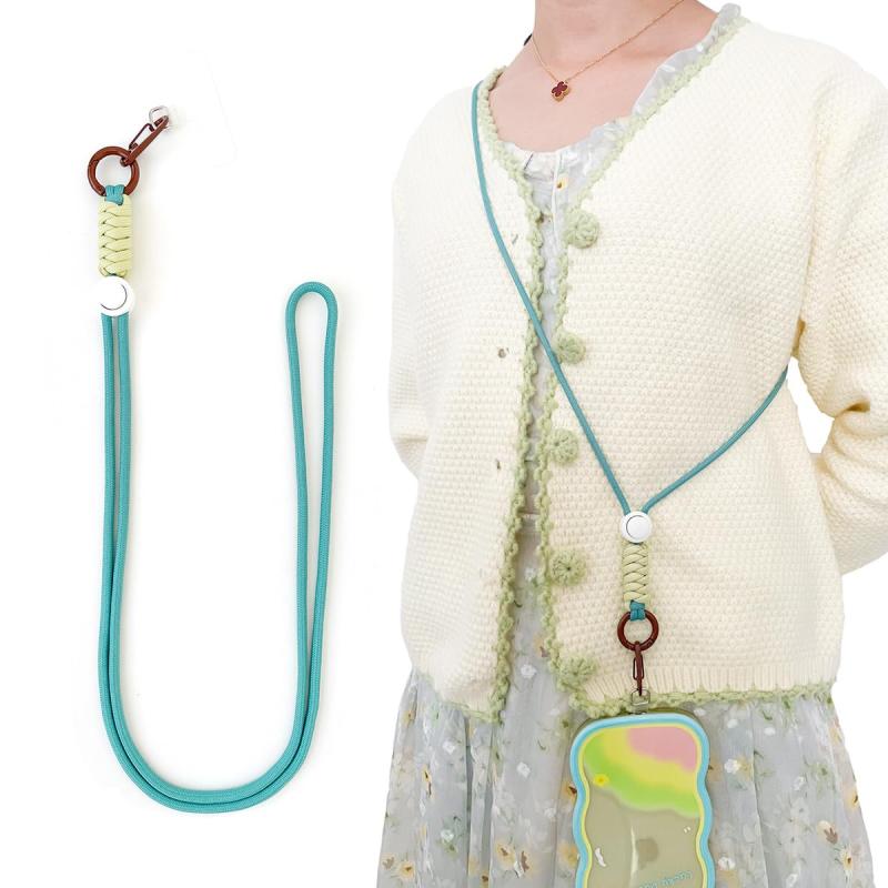 乐天商城 - [ENZE] エネゼ スマホストラップ マカロン色 ハンドメイド ストラップホルダー ロング ショルダーストラップ スマホ用 長さ調整可能 携帯用 全機種対応 1個入り